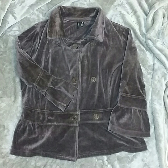 Brown velour jacket - Picture 1 of 3